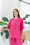 Fuchsia V-Neck Suit - 2