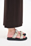 Sohho Beige Genuine Leather Women's Slippers - 2