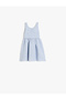 Striped Bow Detail Crew Neck Strap Dress