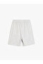 Cotton Pocket Detailed Lace-Up Waist Short Shorts - 2