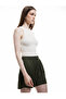Regular Fit Pocketed Waist Laced Regular Leg Mini Shorts