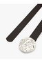 Belt Faux Leather Metal Buckle - 3