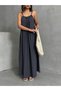Women's Anthracite Halter Neck Relaxed Maxi Modal Dress - 2