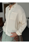 Beige Muslin Fabric Long Sleeve Shirt G-5186/5468 - 5