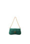 kadın deri clutch yeşil