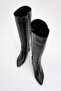 Sejas Black Genuine Leather Women's Heeled Boots - 2