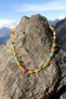 Student success, attention and evil eye necklace made from natural amber and natural stones