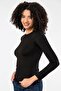 Black Women's Super Thin Natural Bamboo Luxury Long Sleeve T-Shirt 2314 - 4