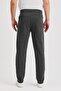 Anthracite Men's Zippered Pocket Embroidery Detailed Straight Leg Relaxed Cut Casual Sweatpants - 7