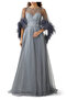 Beaded Feather Embellished Dress - 5