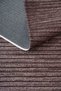 Line Patterned Runner Anthracite Washable Chenille Fringed Non-Slip Base Hallway Carpet 8378 - 5