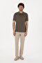 Men's Regular Fit Polo Neck Mink Basic T-Shirt 50298016-Vr052 - 4