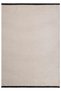 Line Patterned Runner Cream Black Washable Chenille Fringed Non-Slip Base Kitchen Rug 8379