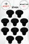 Mushroom Plastic Knob Black Round Furniture Drawer Button Handle Pack of 10 – Durable Design