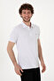 Men's Slim Fit Polo Neck White Basic T-Shirt 50297983 -Vr013 - 3