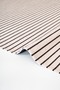 Line Patterned Runner Cream Black Washable Chenille Fringed Non-Slip Base Kitchen Rug 8379 - 4