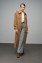 Shirt Collar Epaulettes Detailed Oversized Long Coat K. Kamel 3064 - 5
