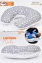 Double Sided Gray Fabric Baby Nursing Pillow - Support Cushion and Pregnant Pillow