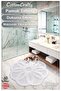 Cotton Tufted Water Absorbent Bath Mat, Bathroom Rug Lotus 100X100 cm Ecru - 3