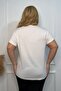 Plus Size New Season Comfort Model Crew Neck Short Sleeve Combed Cotton Tunic T-Shirt - 7