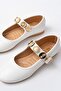 Inf-6363 White Hard Hat Buckle Casual Shoes - 4