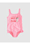 Sequin Fish Embroidered Girl's Neon Pink Swimsuit Db200530Cm