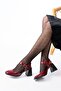 Inf-40450 Claret Red Patent Leather Daily Open Back Heeled Shoes