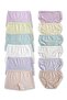 95% Cotton Girls' Ribbed Boxer Briefs Set of 12 / Underpants / Underwear