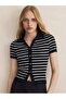 Buttoned Striped Short-Sleeve Transitional Knit Jacket Cardigan Top fm12100 - 3