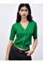 Seasonal Knitted Cardigan with Button Short Sleeve, Jacket, Ball - 5