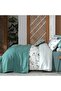 Eva Jadon Green Single 100% Cotton Duvet Cover and Pike Set