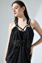 Bead Detailed Long Striped Beach Dress Pareo - 2