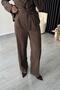 Coffee Double Breasted Slim Jacket Pants Suit - 6