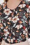 Women's Navy Blue Crew Neck Quarter Sleeve Patterned Shirt Arm-25Y 001021 - 3
