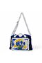 Crochet Knitted Detailed Leather Shoulder Bag, Handmade Special Design Tote Bag