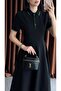 Navy Blue Dress with Green Detail - 4