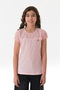 Embroidered F Letter Crested Girl's Blouse