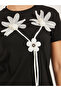Floral Applique Detail Regular Fit T-Shirt - 5