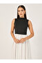 Color Block Sleeveless A-Line Midi Dress - 3