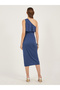 Plain Sleeveless A-Line Midi Dress - 5