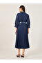 Plain 3/4th Sleeves Shirt Maxi Dress - 5