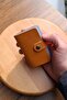 Gift Card Holder Genuine Leather Transparent 10 Compartments Mini Card Holder Business Card Holder 9 X 8 cm - 5
