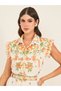 Floral Print Sleeveless Shirt Maxi Dress - 3