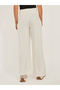 Badge Detail Wide Leg Joggers with Side Slit - 5
