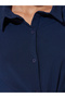 Solid Long Sleeve Collared Wrap Top - 3