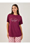 Slogan Print Dropped Shoulder T-Shirt and Pyjama Pants Set - 4