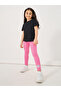 Solid Cotton Leggings with Patch Detail - 2