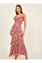 Ruffle Detail Strappy A-Line Maxi Dress - 3