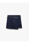 Regular Fit Belt Detailed Double Breasted Mini Short Skirt - 3