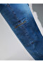 High Rise Faded Regular Fit Jeans with Zip Pocket Detail - 4